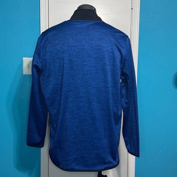Under Armour Black Blue Half zipped fleece lined collared pullover sweater 2XL - Picture 9 of 12